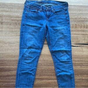 Women's J. Crew Ankle Toothpick Blue Jeans - Size 27 - EUC